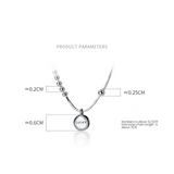 925 Silver Snake Bone Round Pendant Necklace for Women