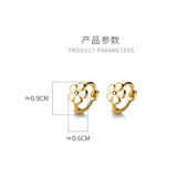 925 Sterling Silver Flower Ear Buckle for Women Girl Birthday Earring
