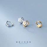 925 Sterling Silver Flower Ear Buckle for Women Girl Birthday Earring