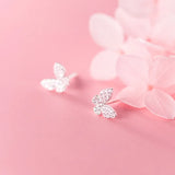 925 Silver Butterfly Stud Earrings Party Anniversary Jewelry