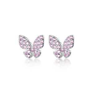 925 Silver Butterfly Stud Earrings Party Anniversary Jewelry