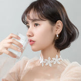 925 Silver Small Tassel Pendant Stud Earrings for Women Girls