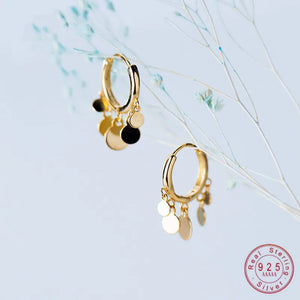 925 Silver Small Tassel Pendant Stud Earrings for Women Girls