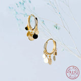 925 Silver Small Tassel Pendant Stud Earrings for Women Girls