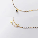 Minimalism 925 Silver Golden Beads Anklet Foot Jewelry