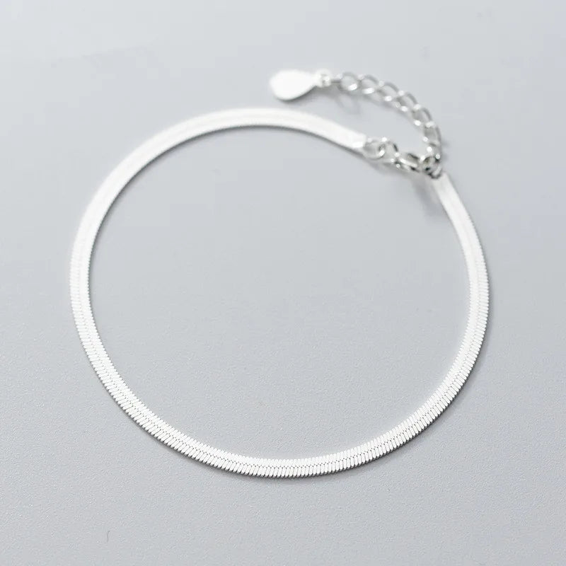 925 Silver Snake Charm Bracelet for Women