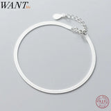 925 Silver Snake Charm Bracelet for Women