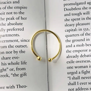 925 Silver Double Bead Opening Finger Ring for Women
