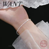 Zircon Charm Bracelet 925 Sterling Silver Wedding Jewelry Gift