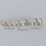 Colorful Zircon Ear Buckle 925 Silver Earring
