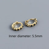 Colorful Zircon Ear Buckle 925 Silver Earring