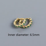 Colorful Zircon Ear Buckle 925 Silver Earring