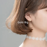 925 Silver Pav&eacute; Zircon Star Ear Buckle for Women Wedding Earrings