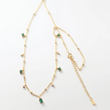 Sterling Silver Geometric Zircon Necklace for Women