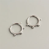 925 Silver Bead Ear Buckle Stud Earrings for Women - Birthday Gift