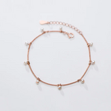925 Sterling Silver Baroque Pearl Punk Link Chain Charm Bracelet for Women