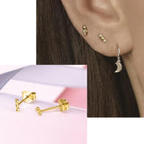 925 Silver Mini Bead Stud Earrings for Women