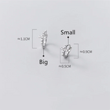 925 Sterling Silver Small Cross Ear Buckle Women Party Earrings
