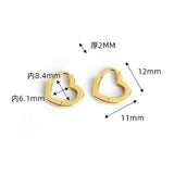 925 Sterling Silver Heart Stud Earrings for Women