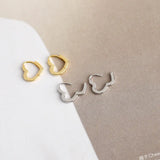 925 Sterling Silver Heart Stud Earrings for Women