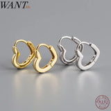 925 Sterling Silver Heart Stud Earrings for Women