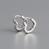 925 Sterling Silver Heart Stud Earrings for Women