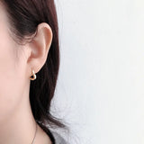925 Sterling Silver Heart Stud Earrings for Women