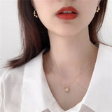925 Silver Light Star Zircon Pendant Necklace Gift