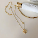 925 Silver Light Star Zircon Pendant Necklace Gift