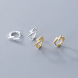 Mini Lightning 925 Sterling Silver Stud Earrings for Women