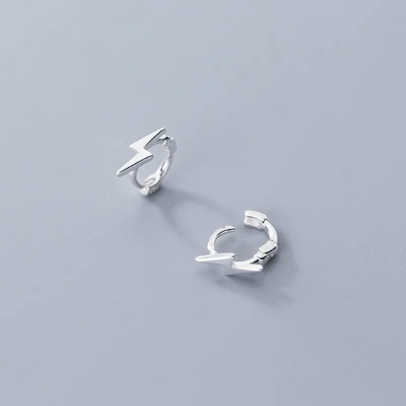 Mini Lightning 925 Sterling Silver Stud Earrings for Women