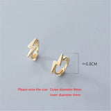 Mini Lightning 925 Sterling Silver Stud Earrings for Women