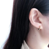 Minimalist Triangle Stud Earrings 925 Silver Party Jewelry