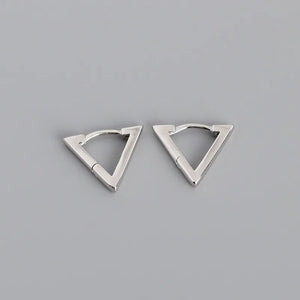 Minimalist Triangle Stud Earrings 925 Silver Party Jewelry