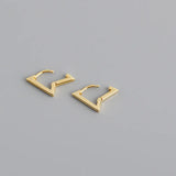 Minimalist Triangle Stud Earrings 925 Silver Party Jewelry