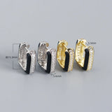925 Sterling Silver Gothic Epoxy Stud Earrings for Women Men