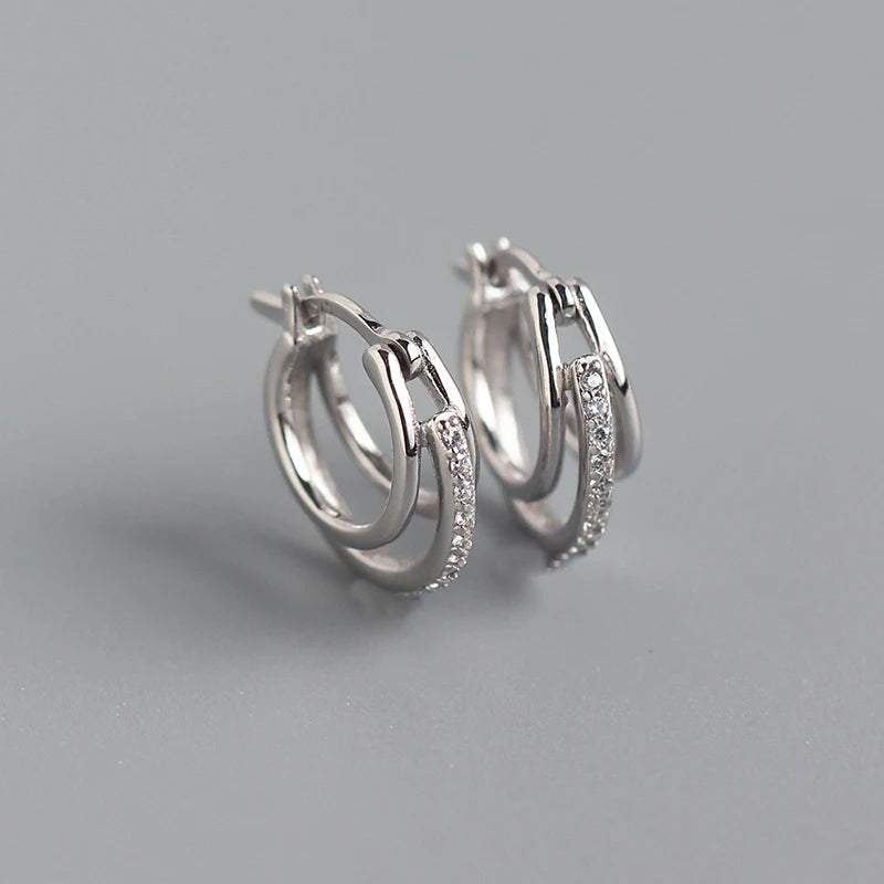 Bohemian Charms Zircon Multilayer Ear Buckle 925 Sterling Silver Earrings