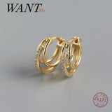 Bohemian Charms Zircon Multilayer Ear Buckle 925 Sterling Silver Earrings
