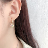 CZ 925 Sterling Silver Peace Tree Stud Earrings Bohemia Accessories