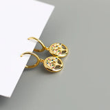 CZ 925 Sterling Silver Peace Tree Stud Earrings Bohemia Accessories