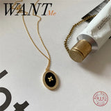 Agate Embossed Flower Charm Pendant Necklace for Women