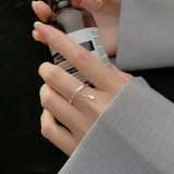 925 Silver Chain Finger Ring - Women's Teen Party Jewelry