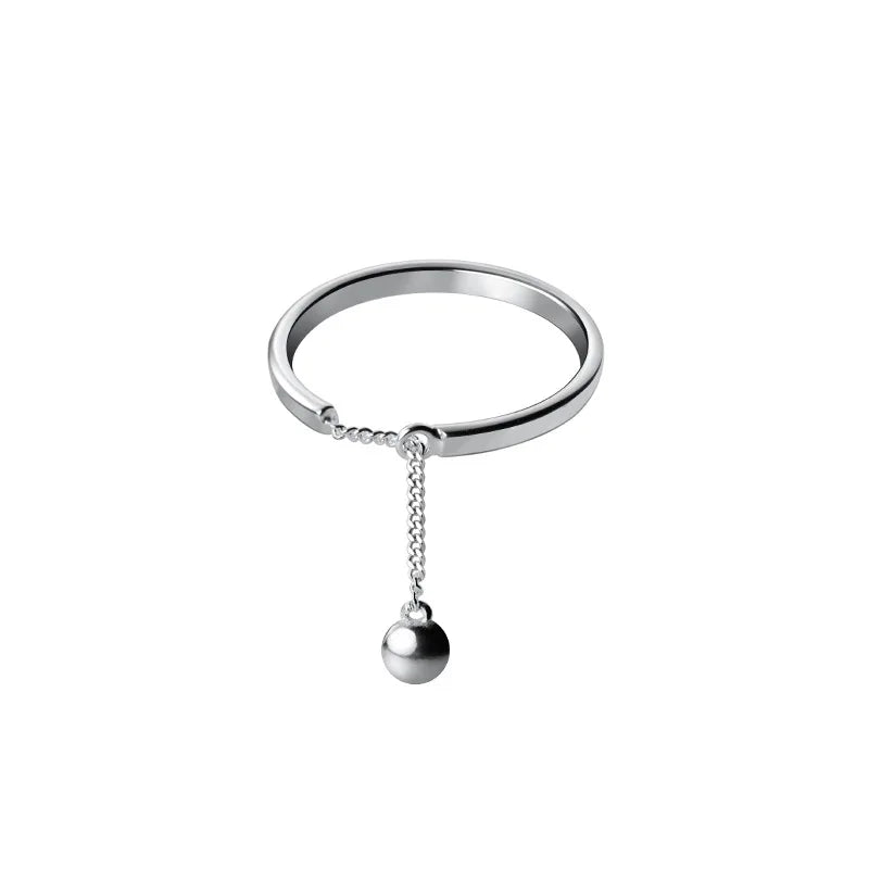 925 Silver Chain Finger Ring - Women's Teen Party Jewelry