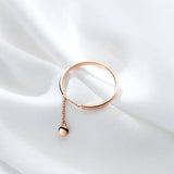 925 Silver Chain Finger Ring - Women's Teen Party Jewelry