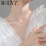 925 Silver Daisy Choker Chain Necklace for Women