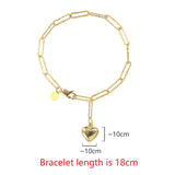 925 Silver Chain Heart Bracelet Women Party Wedding Jewelry