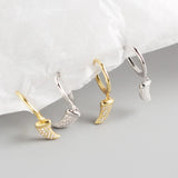 Wolf Teeth Stud Earrings 925 Sterling Silver Party Wedding Jewelry Gift