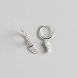 Wolf Teeth Stud Earrings 925 Sterling Silver Party Wedding Jewelry Gift