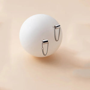 925 Silver Cuban Chain Tassel Earrings for Women