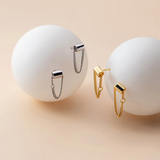 925 Silver Cuban Chain Tassel Earrings for Women